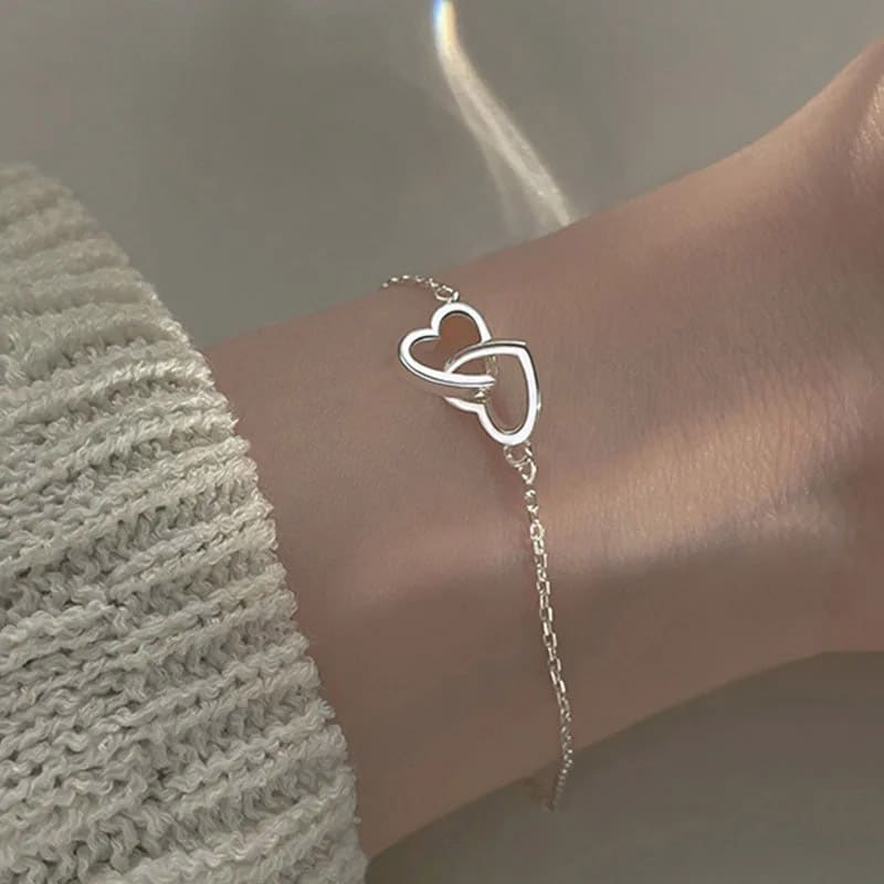 Bracelet Personnalisé Cœurs Entrelacés