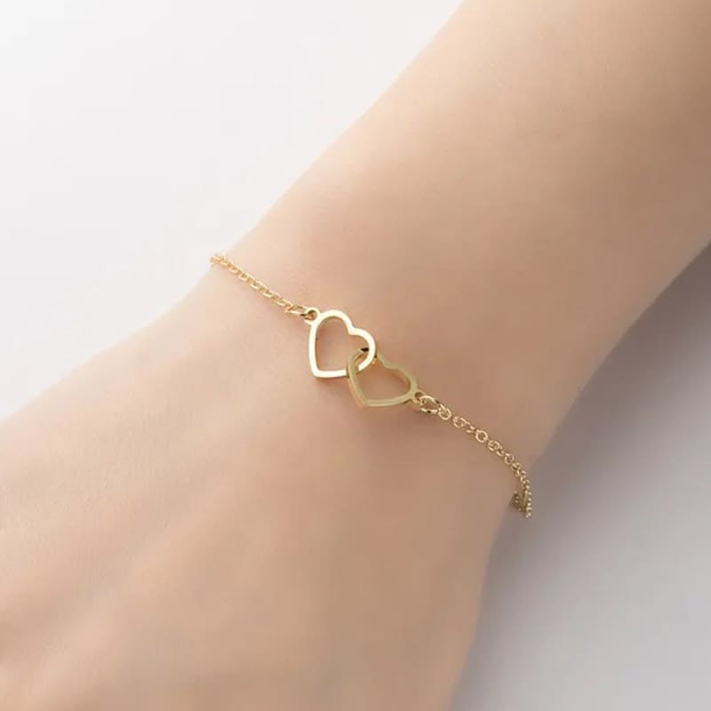 Bracelet Personnalisé Cœurs Entrelacés