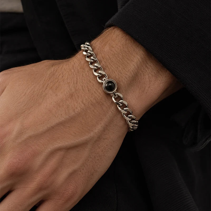 Bracelet Homme Photo Projection Agent Homme