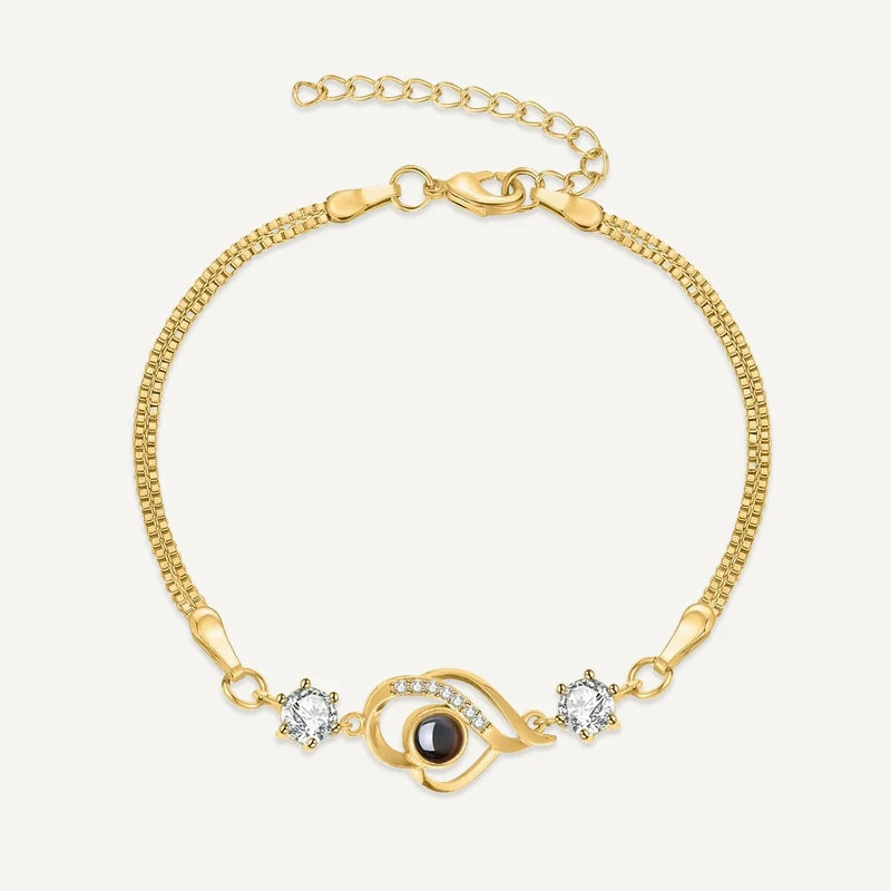 Bracelet Photo Projection Femme Or