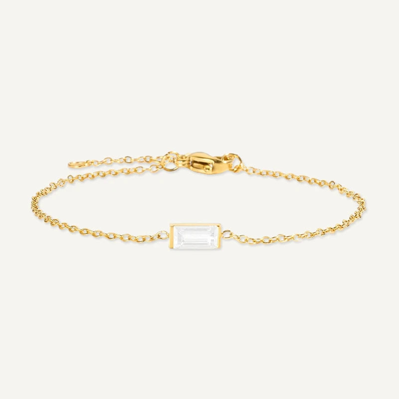 Bracelet Pierre de Naissance Rectangle Avril
