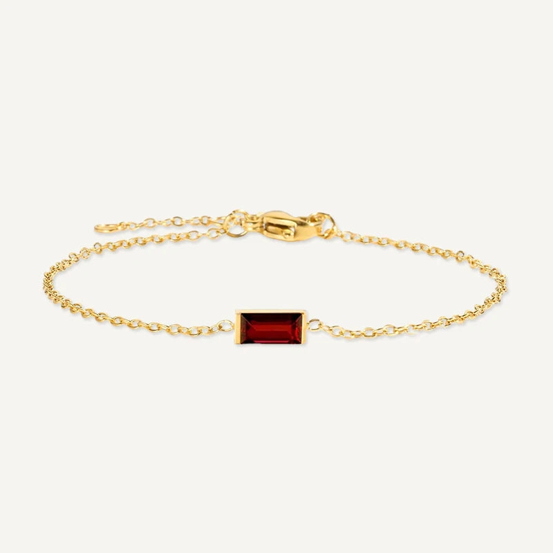 Bracelet Pierre de Naissance Rectangle Janvier
