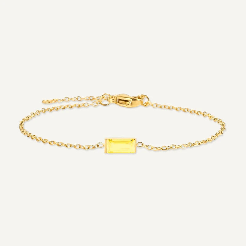 Bracelet Pierre de Naissance Rectangle Novembre