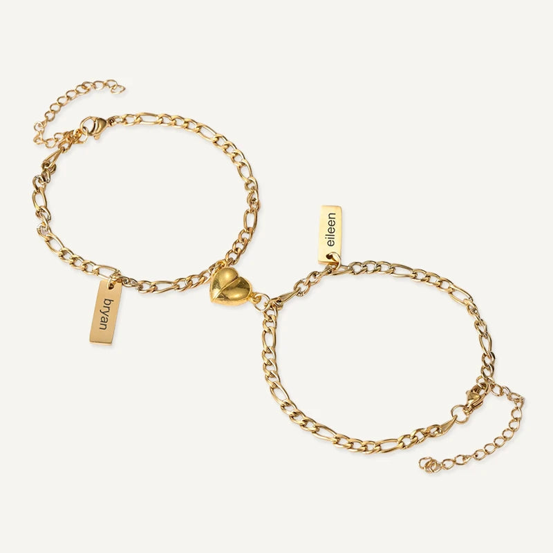 Bracelets Couple Prénoms Or