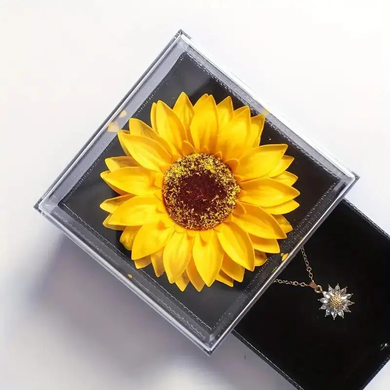 Coffret Fleur de Tournesol avec Collier