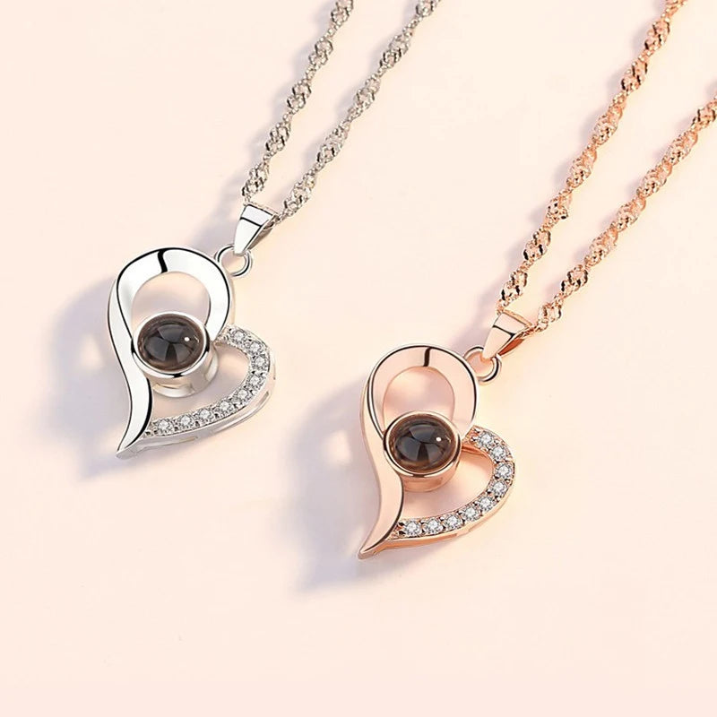 Coffret avec Collier Je T'aime 100 Langues