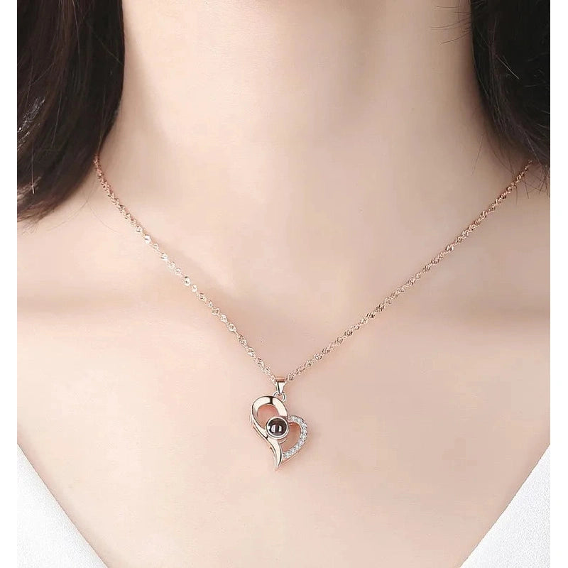 Coffret avec Collier Je T'aime 100 Langues