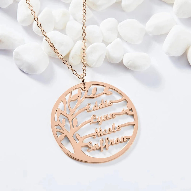 Collier Arbre de Vie Or Rose