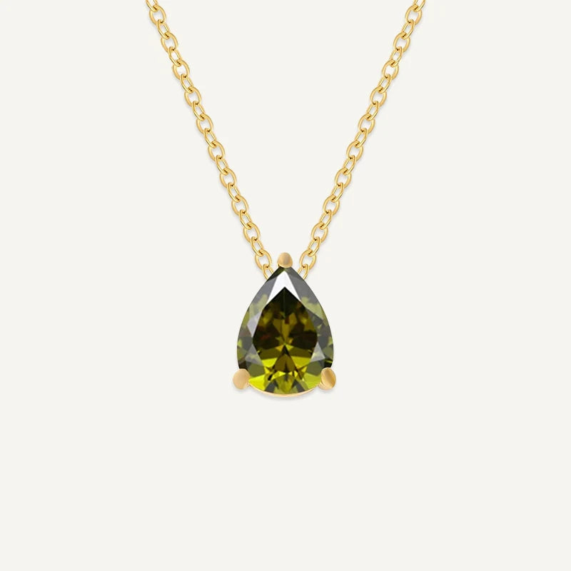 Collier Goutte Pierre de Naissance Août