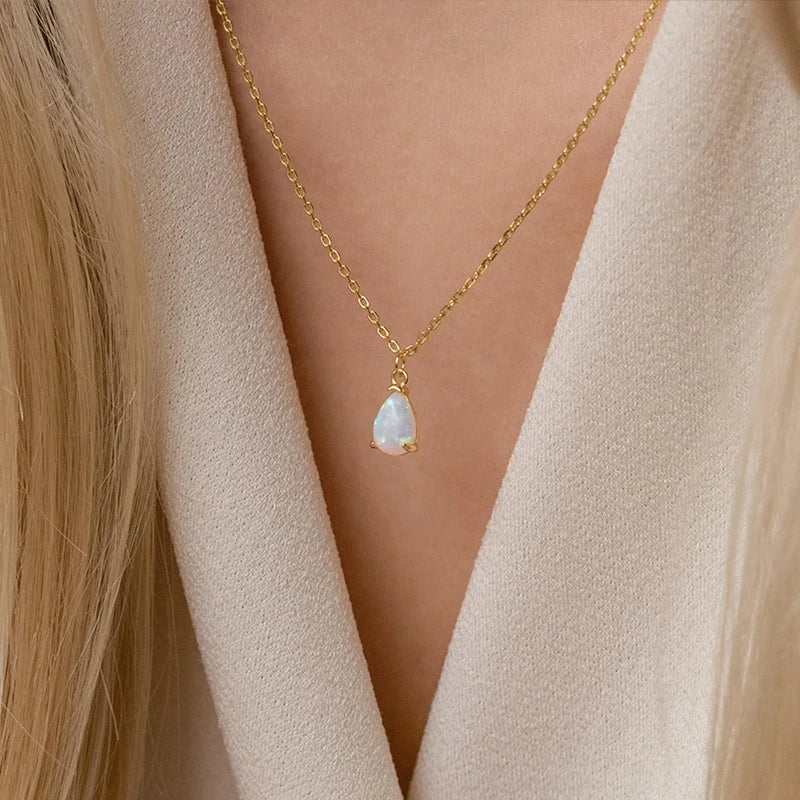 Collier Goutte Pierre de Naissance Femme