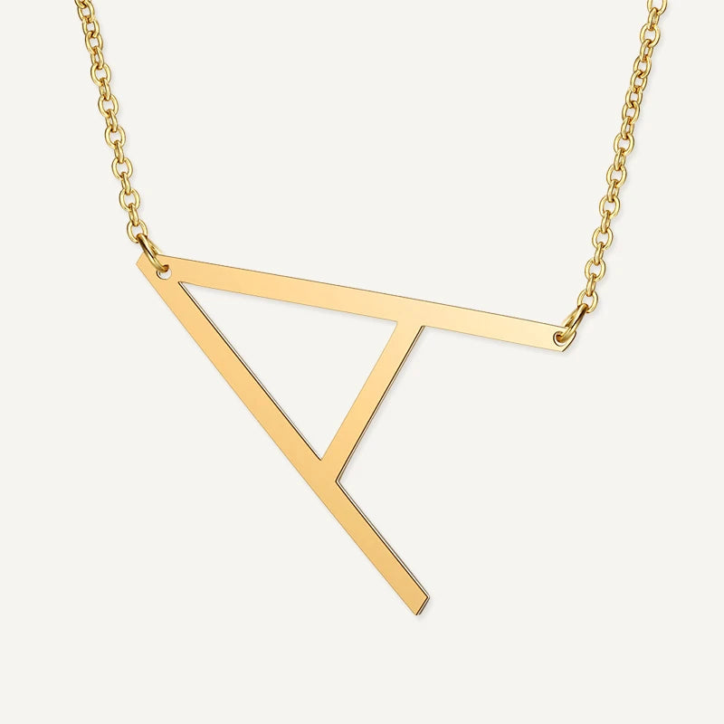Collier Grande Initiale Or Lettre A
