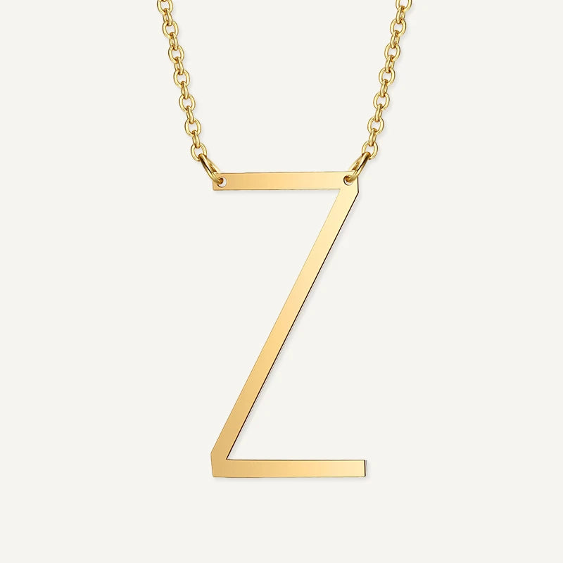 Collier Grande Initiale Or Lettre Z