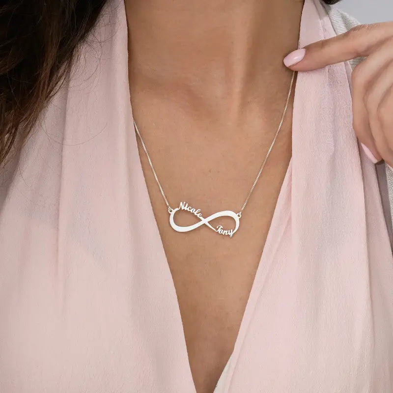 Collier Infini Prénoms Acier inoxydable