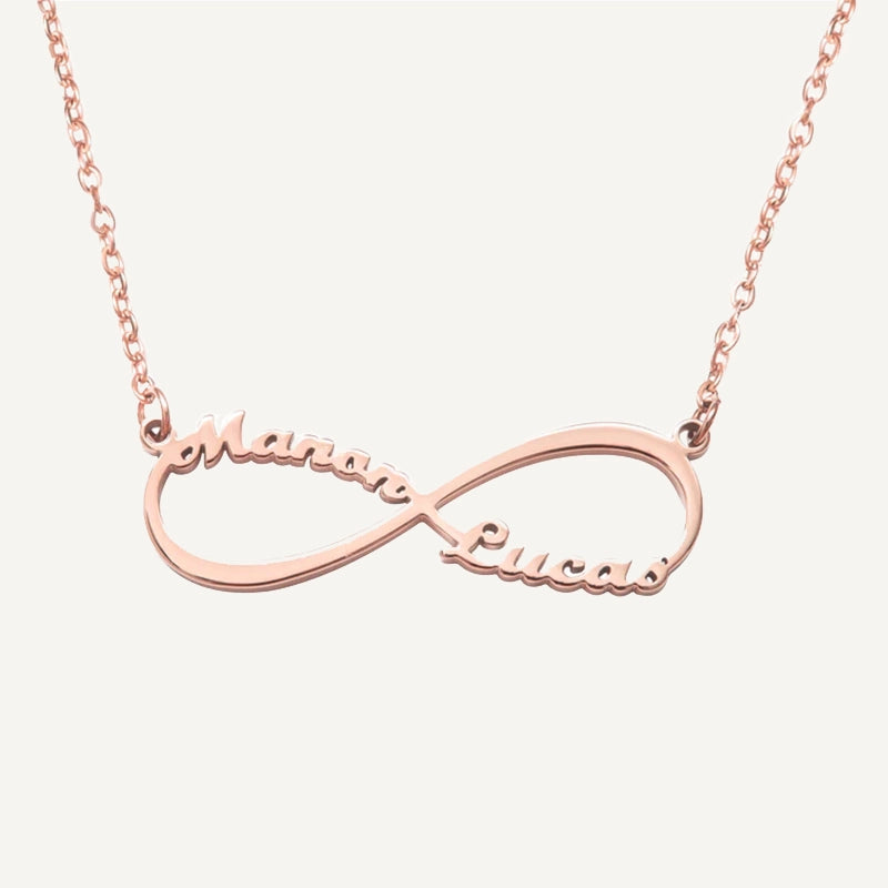 Collier Infini Prénoms Or Rose