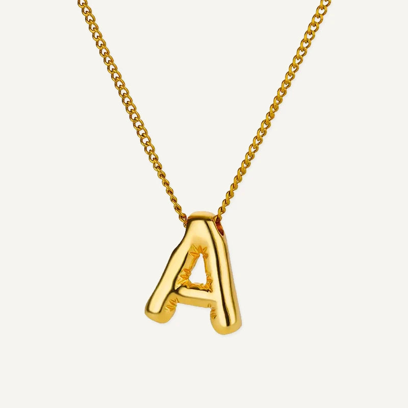 Collier Initiale Effet Ballon Lettre A