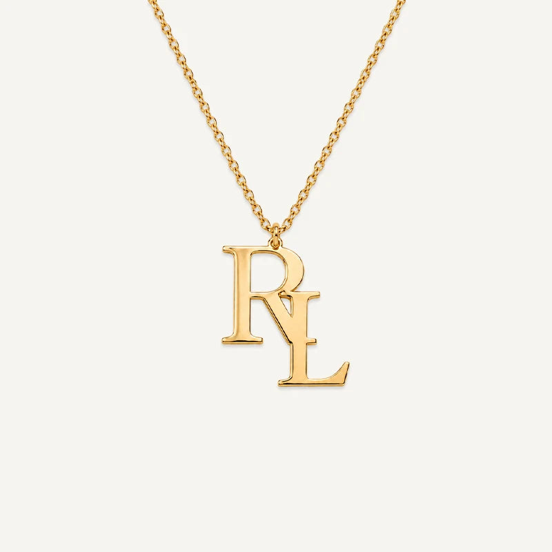 Collier 2 Initiales Or