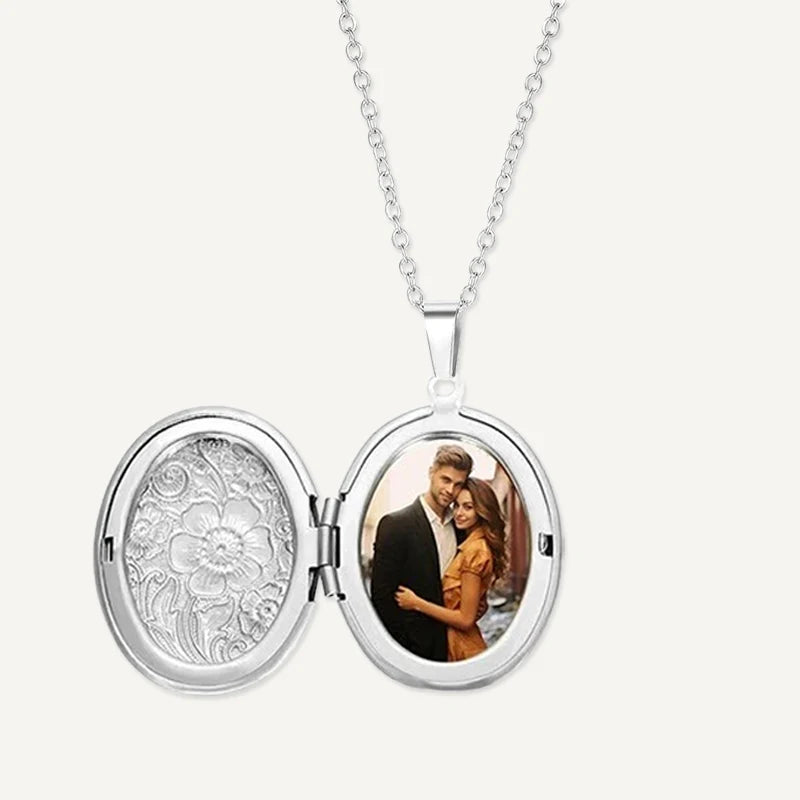 Collier Médaillon Photo Argent