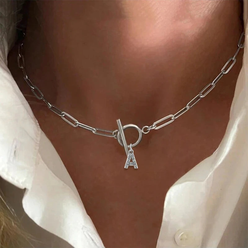 Collier Moderne Initiale Personnalisée