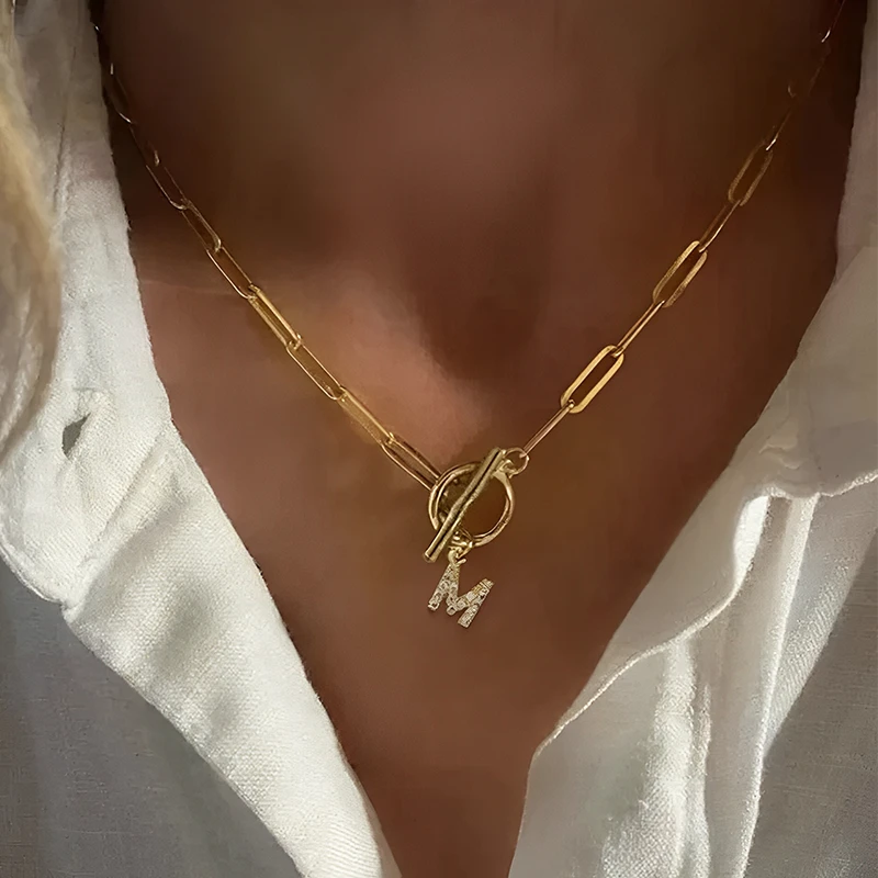 Collier Moderne Initiale Personnalisée