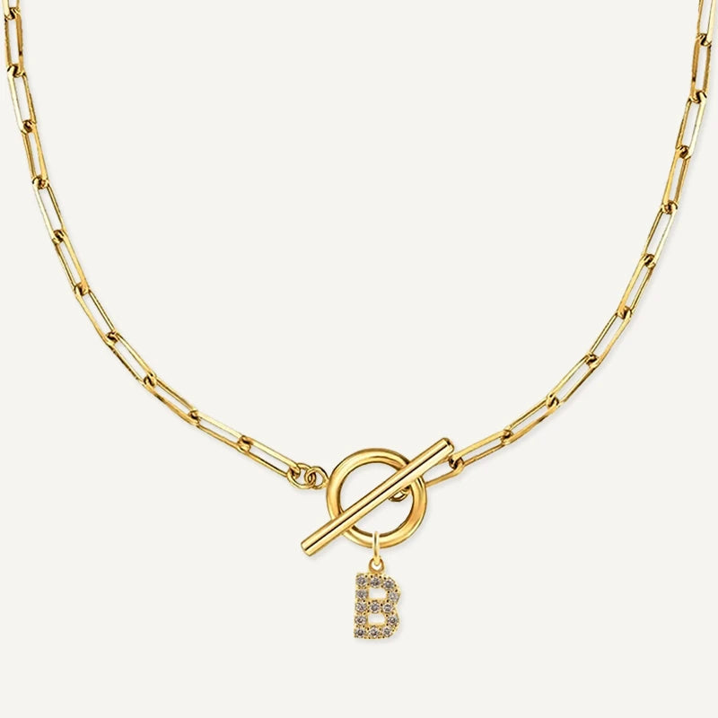 Collier Moderne Initiale Personnalisée
