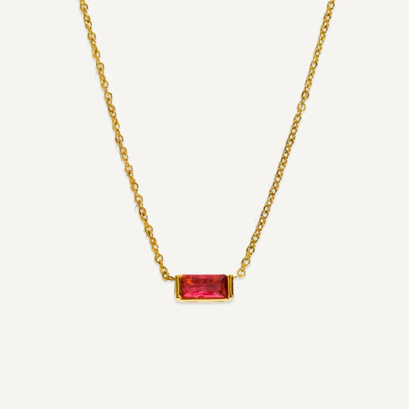 Collier Pierre de Naissance Rectangle Juillet