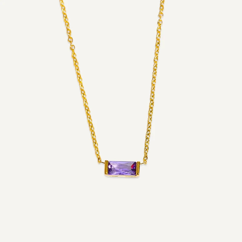 Collier Pierre de Naissance Rectangle Juin