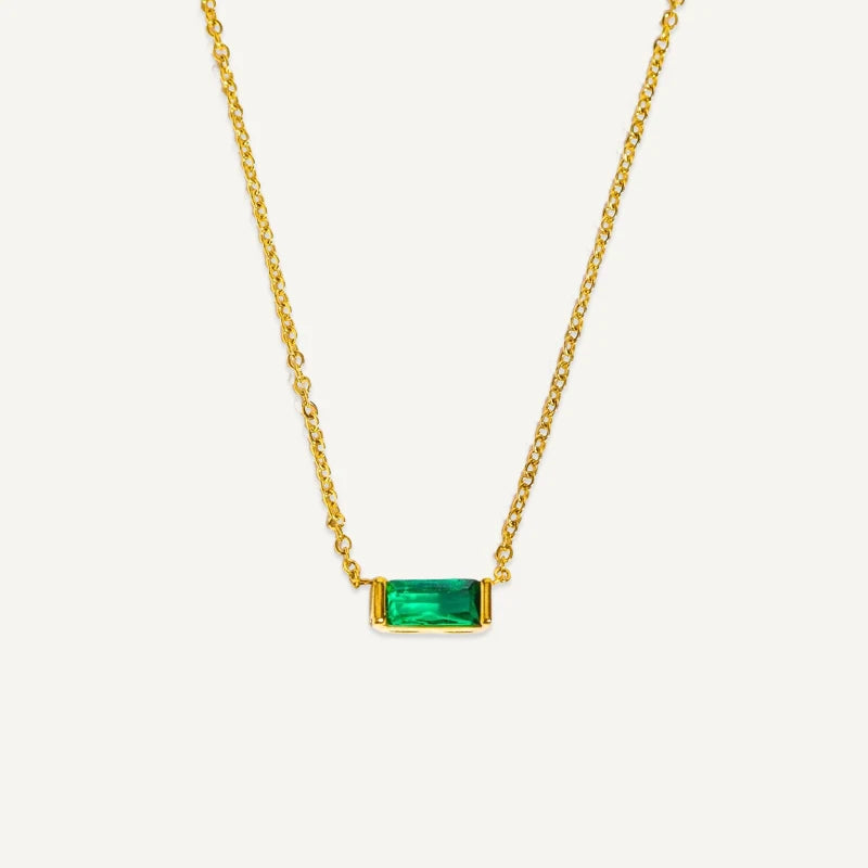 Collier Pierre de Naissance Rectangle Mai