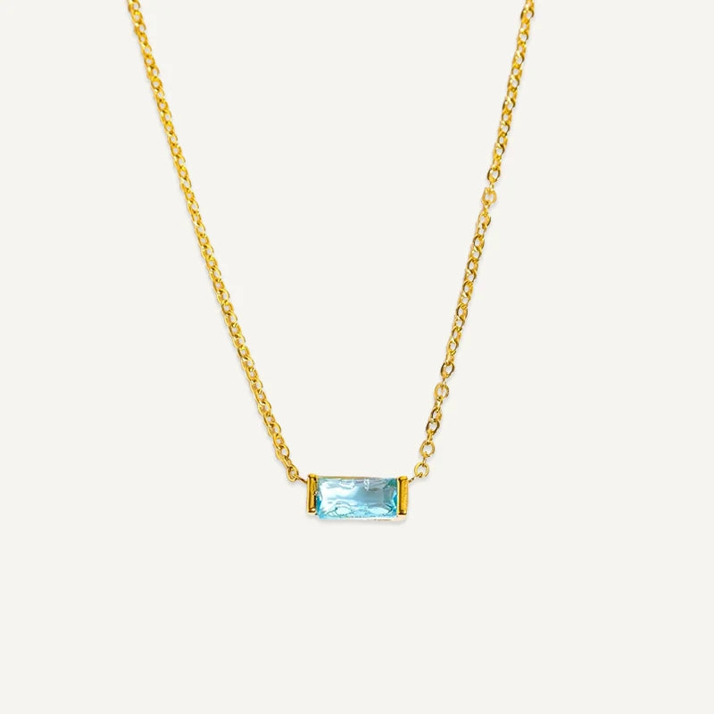 Collier Pierre de Naissance Rectangle Mars