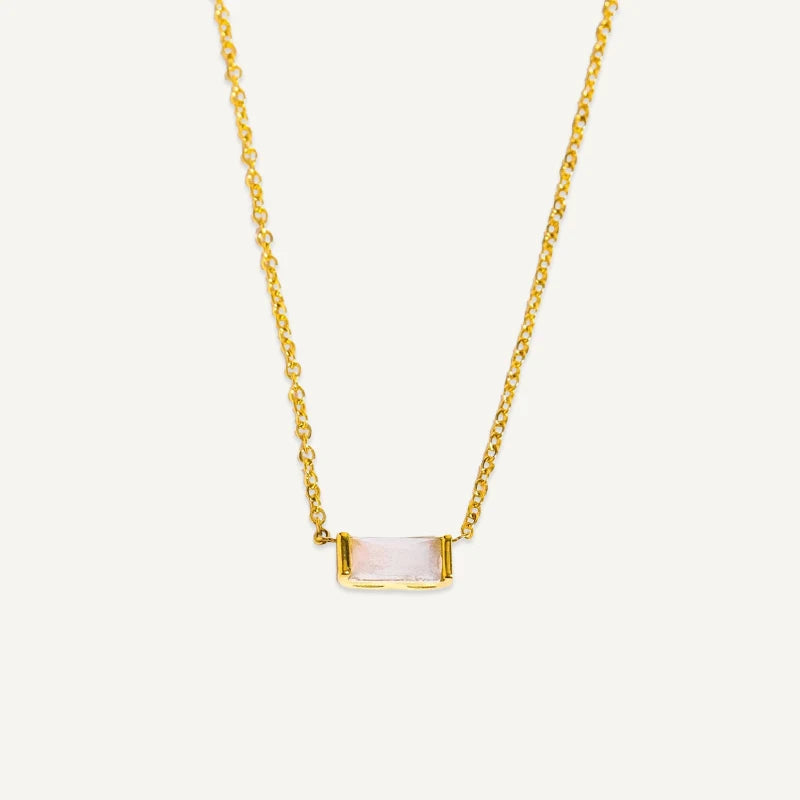 Collier Pierre de Naissance Rectangle Octobre