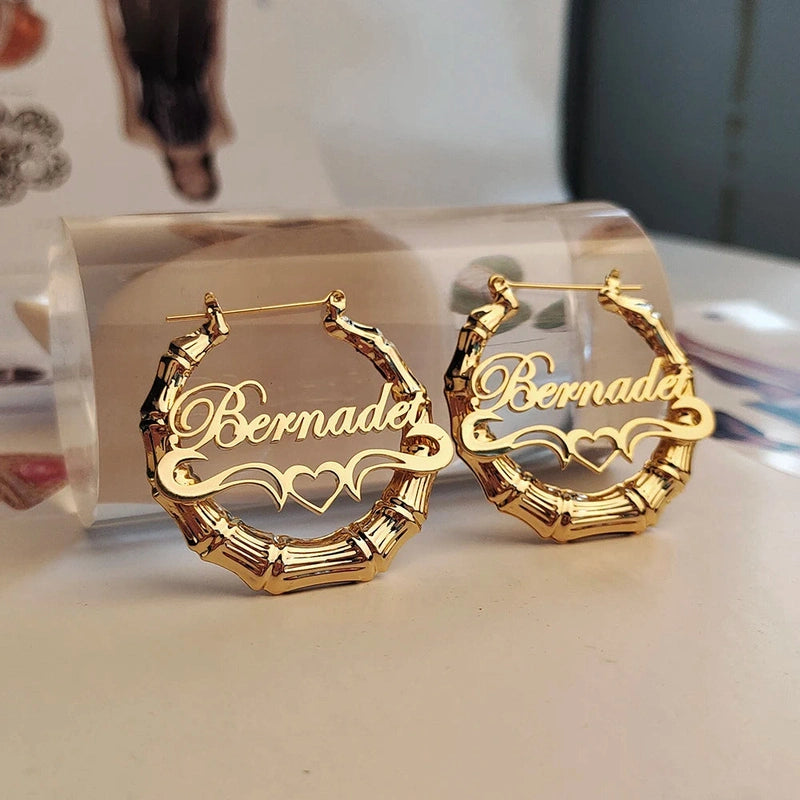 Grandes Boucles d'Oreilles Prénom