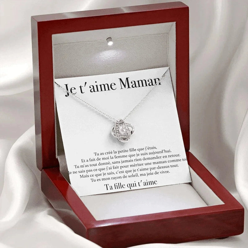 Je t'aime Mamans - Collier Cœurs Diamant