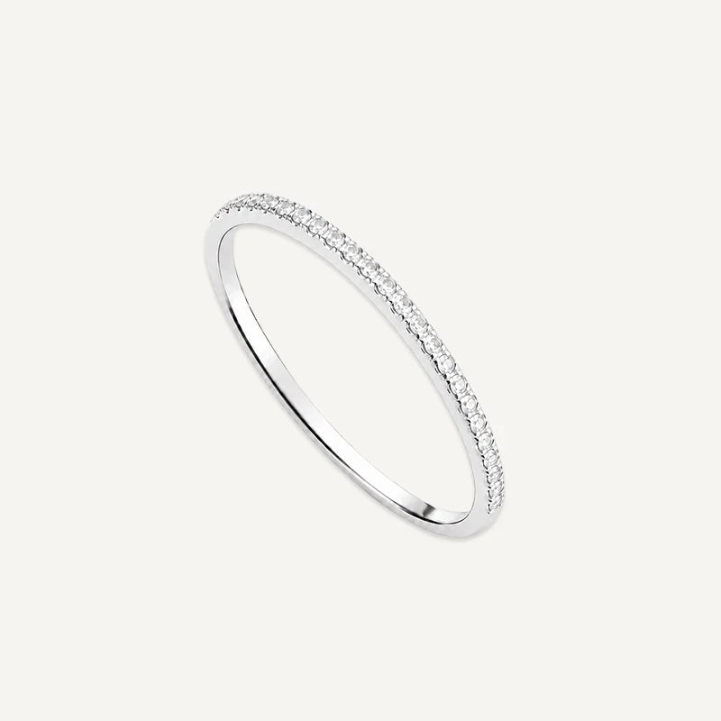 Bague Anneau Pierre de Naissance Argent Avril