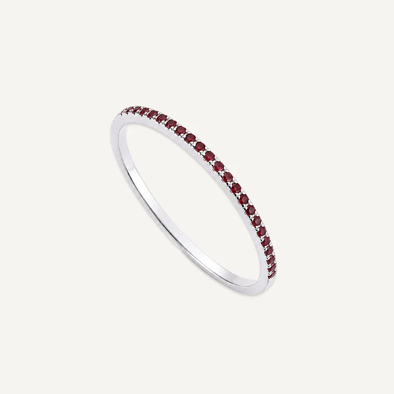 Bague Anneau Pierre de Naissance Argent Janvier