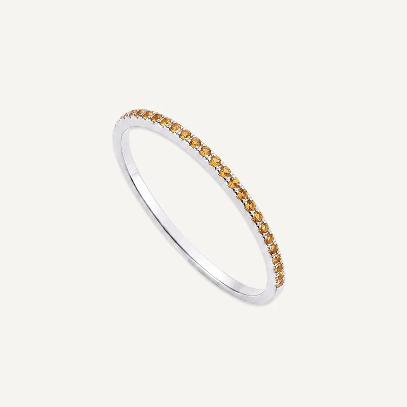 Bague Anneau Pierre de Naissance Argent Novembre