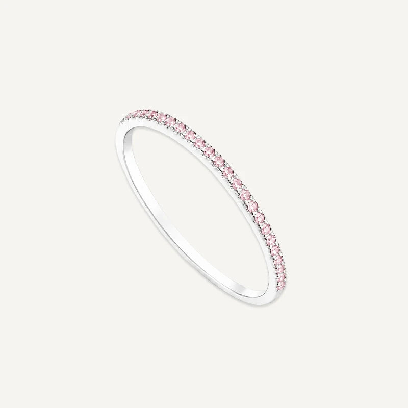 Bague Anneau Pierre de Naissance Argent Octobre