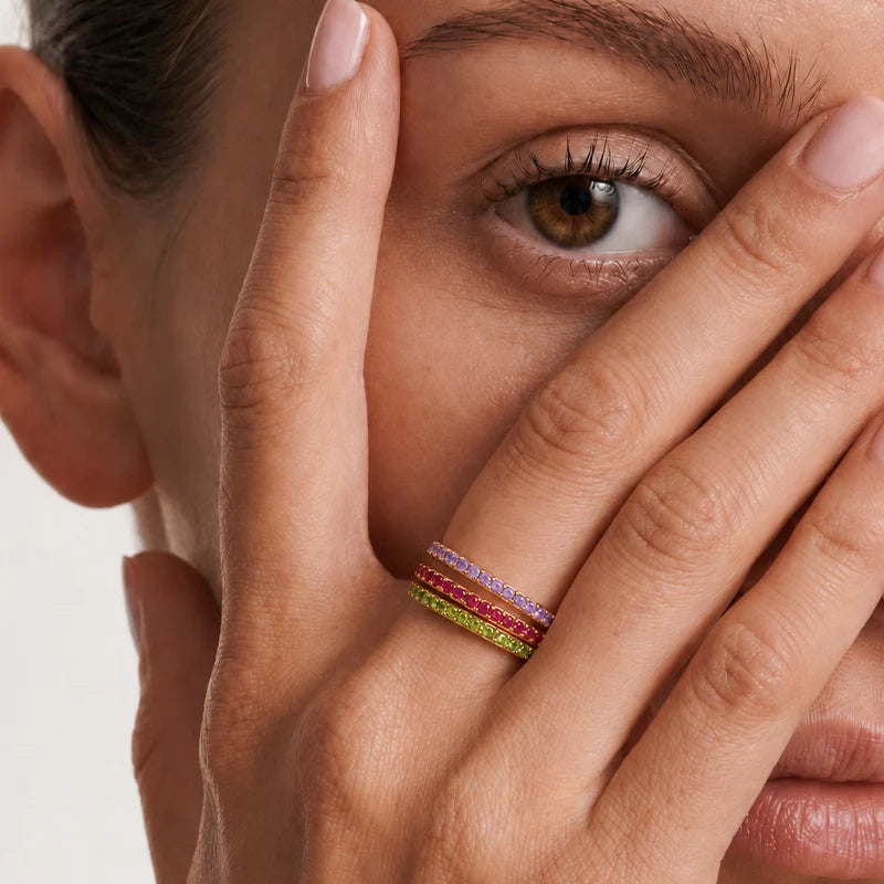 Bague Anneau Pierre de Naissance Or Femme