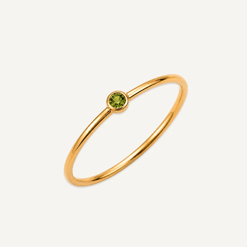 Bague Fine Pierre de Naissance Or Aout