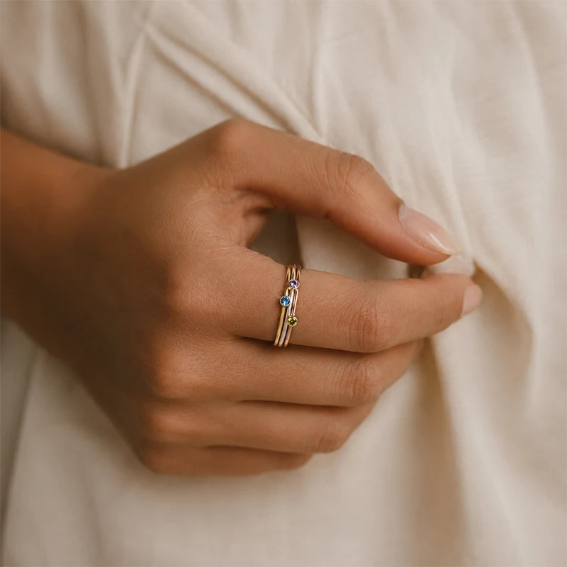 Bague Fine Pierre de Naissance Or Femme