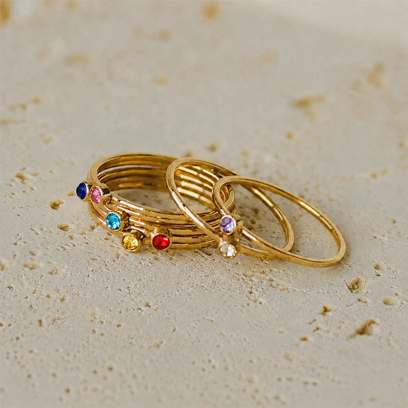Bague Fine Pierre de Naissance Or