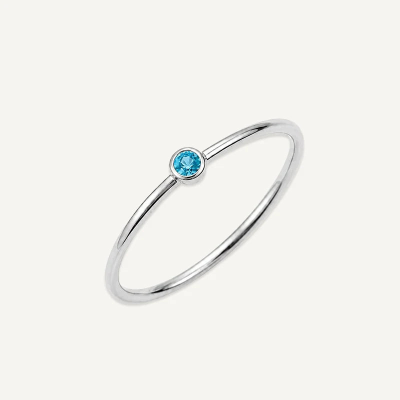 Bague Fine Pierre de Naissance Argent Deembre