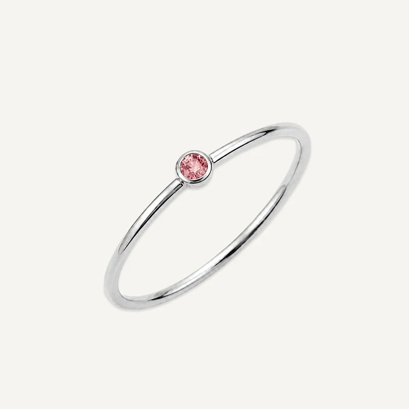 Bague Fine Pierre de Naissance Argent Juillet