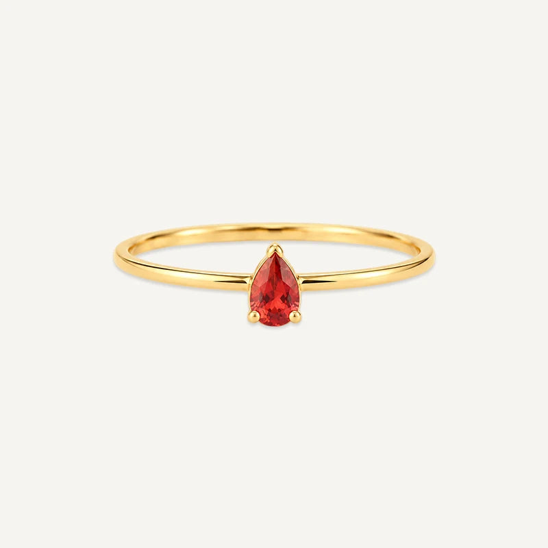 Bague Gouttes Pierres de Naissance Or 1