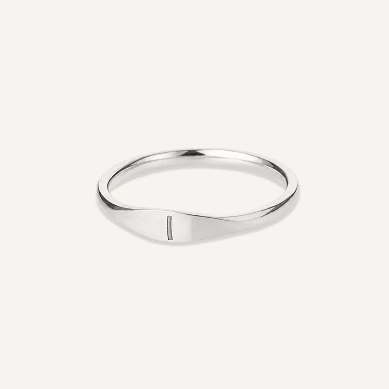 Bague Initiale Gravé Argent I