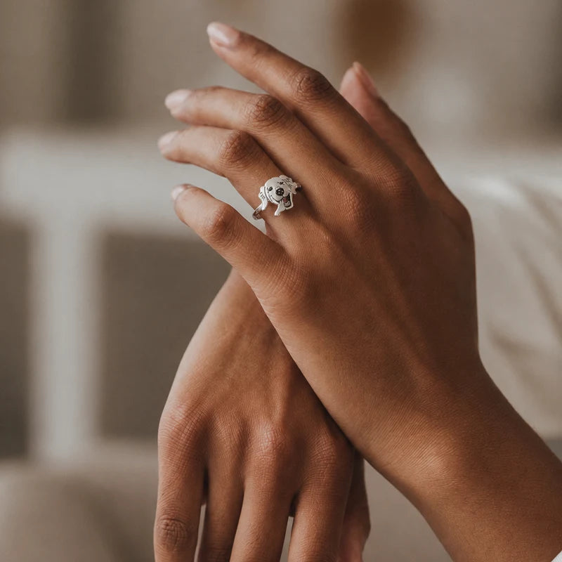 Bague Visage d’Animal Argent Femme