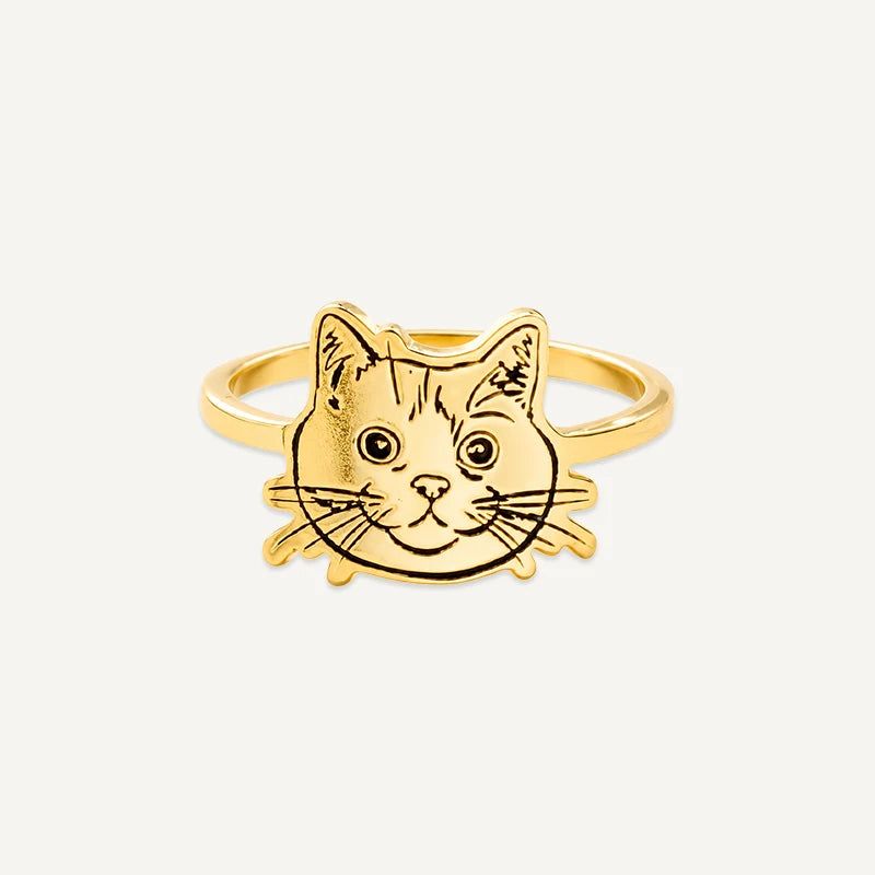 Bague Visage d’Animal Or 1 Visage