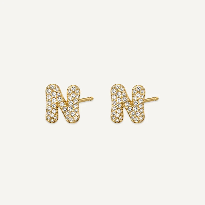 Boucles d'Oreilles Initiale Strass N