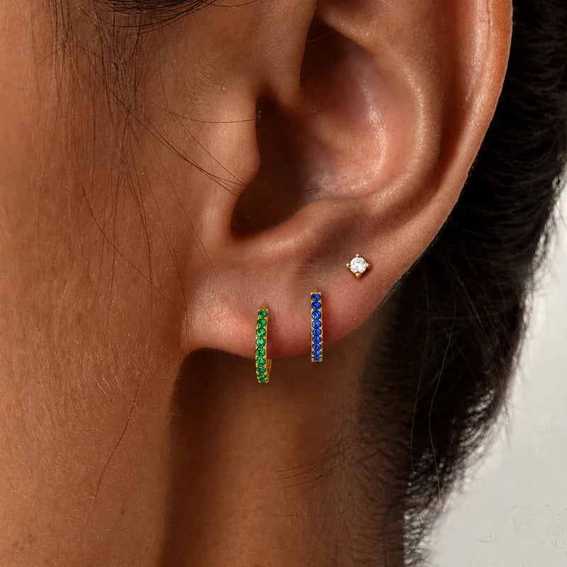 Boucles d'Oreilles Créoles Pierre de Naissance