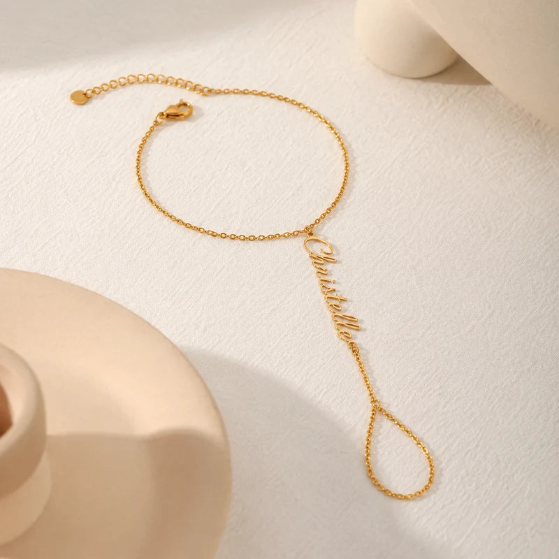 Bracelet Chaîne de Doigt Prénom 