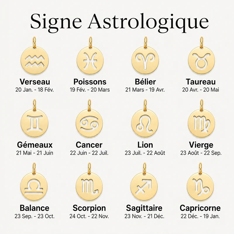 Bracelet chaîne Maillons Signe Astrologique