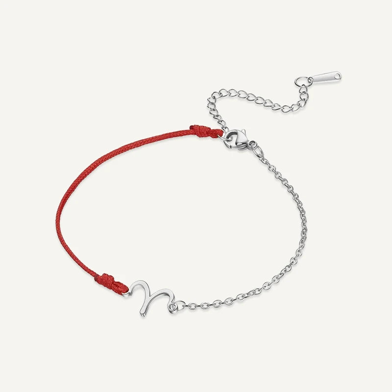 Bracelet Cordon Chaîne Signe Astrologique Argent Bélier